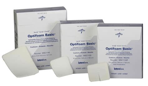 Optifoam Basic Foam Dressing Fenestrated 3x3 100ct