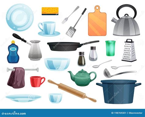 Conjunto De Utensilios De Cocina Ilustraci N Del Vector Ilustraci N