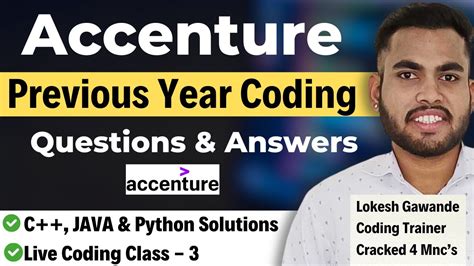 Accenture Coding Questions Day Live Class Accenture