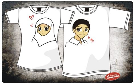 Gambar Kartun Muslimah Couple Romantis Gambar Anime Couple Terpisah Keren