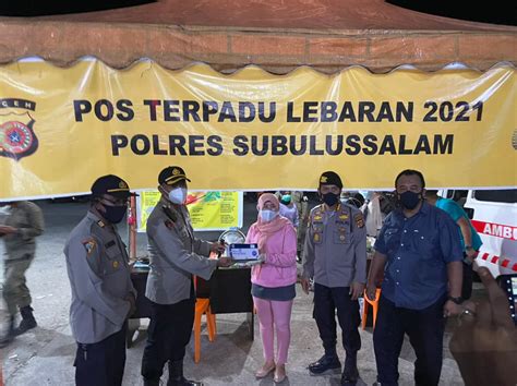 Tim Asistensi Polda Aceh Berikan Bantuan Alat Swab Antigen Di Pos