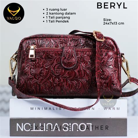 Jual VALQO BERYL BT Tas Wanita Kulit Sapi Clutch Kulit Pouch Kulit