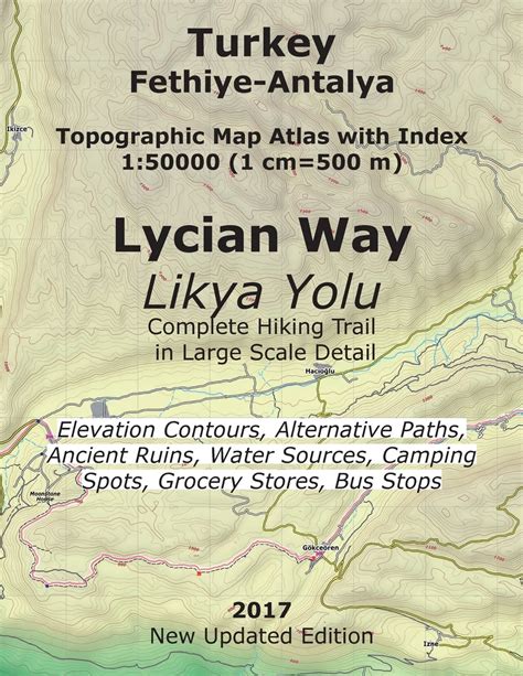 Turkey Fethiye Antalya Topographic Map Atlas With Index 150000 1 Cm