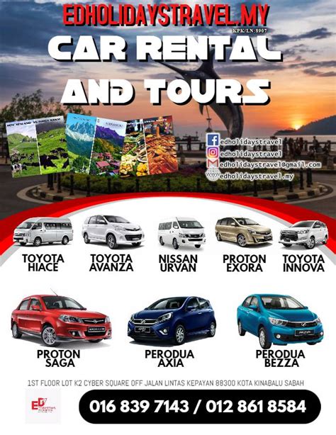 Kereta Sewa Kota Kinabalu ED HOLIDAYS TRAVEL CAR RENTAL