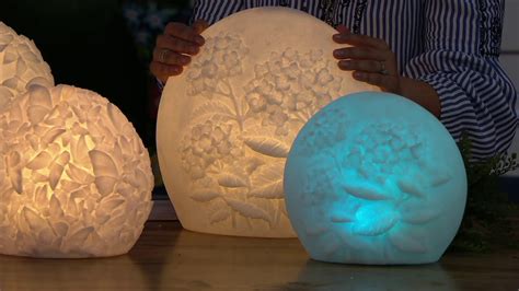 Barbara King Indoor Outdoor Illuminated Embossed Sandstone Disk On Qvc