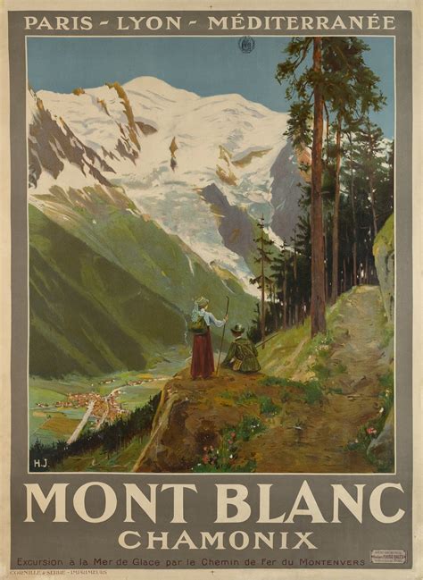 Affiche Ancienne Plm Mont Blanc Chamonix Galerie