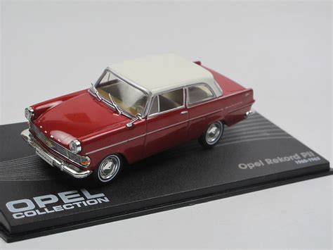 Opel Rekord P Rot Wei Modellauto Eaglemoss Ixo