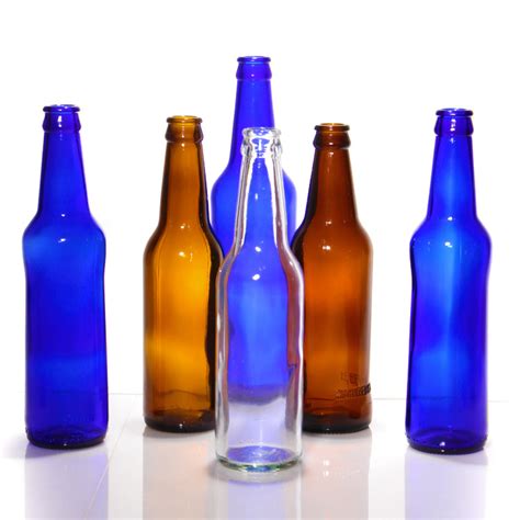 Ml Flint Beer Bottle Amber Cobalt Blue Glass Bottle With Crown Cap