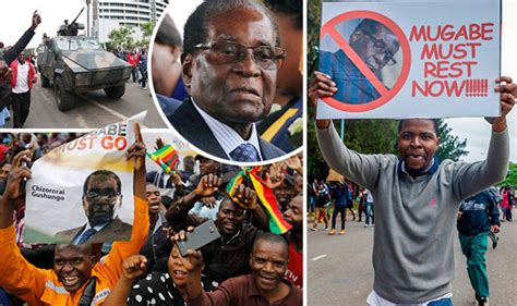 Zimbabwe coup: Protestors take to the streets demanding Mugabe resigns ...