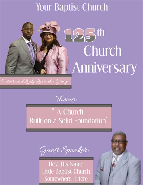 Church Anniversary Template Postermywall