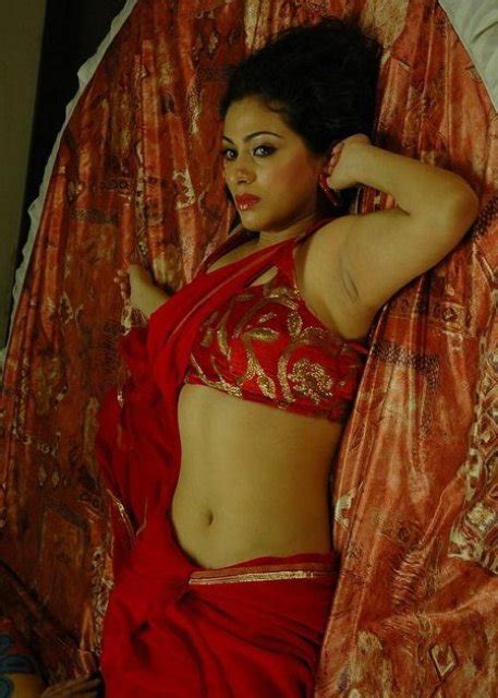 Sada Latest Hot Navel Show Stills In Red Saree Celebsphotos