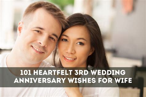 101 Heartfelt 3rd Wedding Anniversary Wishes For Wife Love Sms Hub