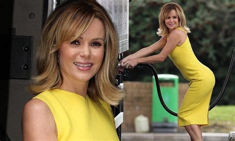 Amanda Holden Fills Lorry Up In Sexy Yellow Dress As She Delivers Her Book To Stores Daily