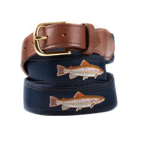 Rainbow Trout Ribbon Belt Knot Clothing And Belt Co