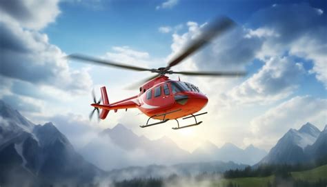 Premium AI Image | Concept of air ambulance with a helicopter soaring ...