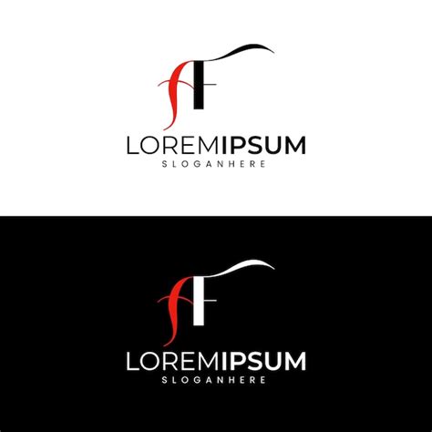 Premium Vector Modern Minimalist Initial Af Letter Logo Design Vector