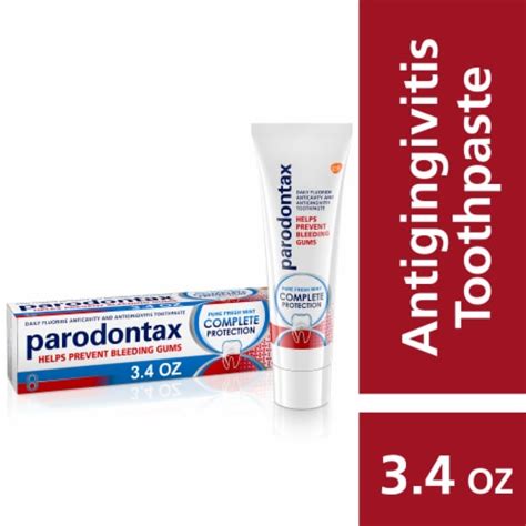 Parodontax Complete Protection Bleeding Gum Gingivitis Treatment Pure Fresh Mint Toothpaste 3 4