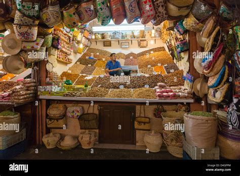 Shop In Souk Medina Marrakesh Morocco Africa Stock Photo Alamy