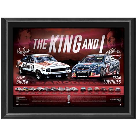 Peter Brock And Craig Lowndes Signed The King And I V8 Racing Official P