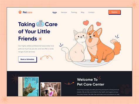 Pet Care Web Header By Md Moin Uddin On Dribbble