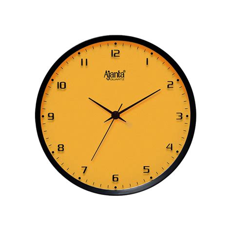 Highlight Orange Designer Sweep Second Clock Orpat