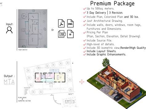 Autocad 2D drawing from your sketch | Upwork