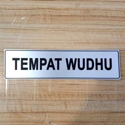 Jual SIGN LABEL TEMPAT WUDHU UKURAN 4X18CM K3 RAMBU Di Seller Sentral