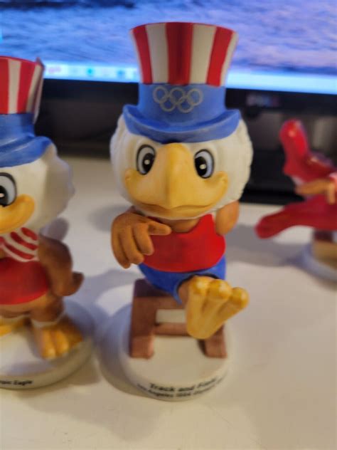 Sam The Olympic Eagle 1980 L.A. Olympic Game Mascot Ceramic Figure Lot