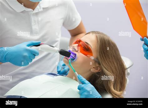 Tooth Filling Ultraviolet Lamp Stock Photo Alamy