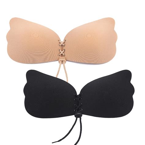 2 Packs Adhesive Invisible Reusable Bra Strapless Sticky Bras Lift