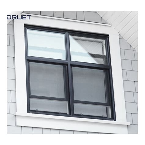 Tempered Glass Single Hung Double Pane Hurricane Windows Impact China