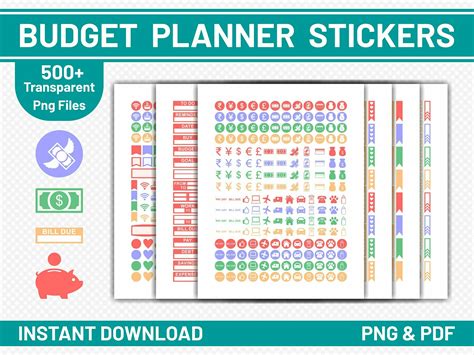 Free Budget Planner Stickers | Art By Ankita