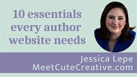 Jessica Lepe Things Every Author Website Needs Youtube