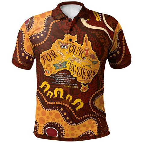 Australia Naidoc Week Polo Shirt Custom For Our Elders Naidoc Quotes