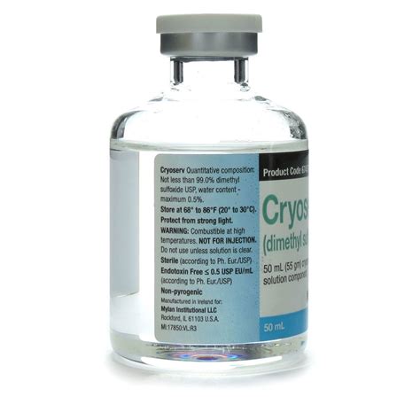 DMSO 99 Cryoserve Dimethyl Sulfoxide Sterile MDV 50mL Vial McGuff