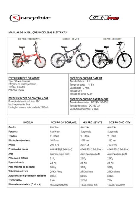 PDF MANUAL DE INSTRUÇÕES BICICLETAS dinamica motos BIC