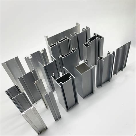 Powder Coated Extrusion Profiles Gray Profiles For Windows And Doors