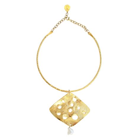 Devon Leigh Shell Pearl K Gold Plated Brass K Gold Electroplated