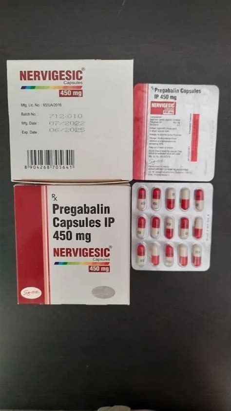 Nervigesic 450mg Capsules At Rs 170 Stripe Pregabalin Capsules