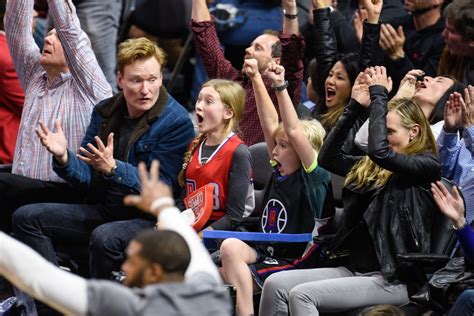 Conan O'Brien and Kids at the Clippers Game January 2016 | POPSUGAR ...