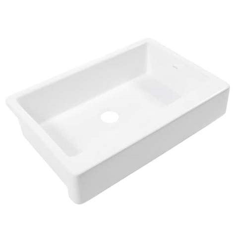 Sinkology Grace 34 In Quick Fit Farmhouse Apron Front Undermount Single Bowl Crisp White