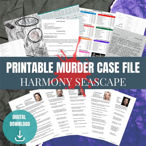 Printable Murder Mystery Case File Mystery Printable Digital Download