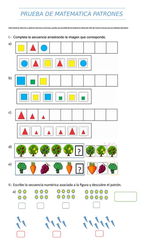 Patrones Para Primero Basico