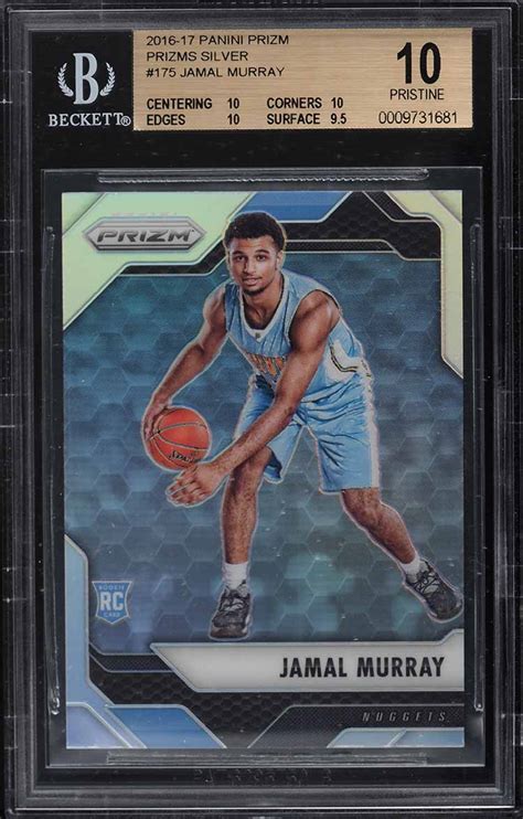 2016 Panini Prizm Silver Jamal Murray ROOKIE 175 BGS 10 PRISTINE