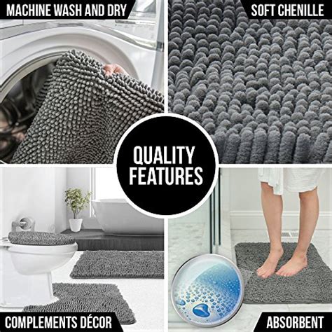 Gorilla Grip Original Shag Chenille Bathroom Toilet Lid Cover Many Colors 19 5x18 5 Inches