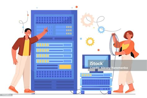 Ilustración De Concepto De Administrador Del Sistema Y Más Vectores Libres De Derechos De