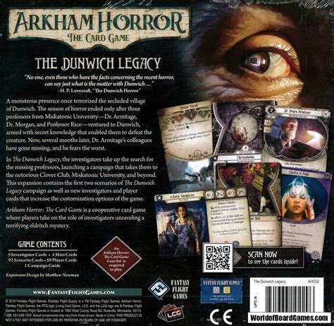 Arkham Horror The Card Game The Dunwich Legacy Exp