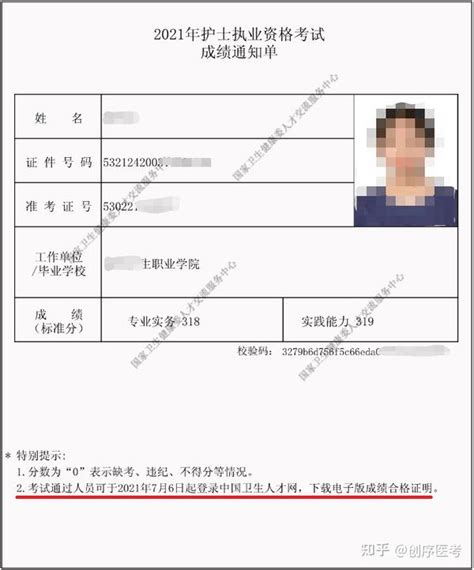 护士执业资格考试成绩合格证明领取 知乎