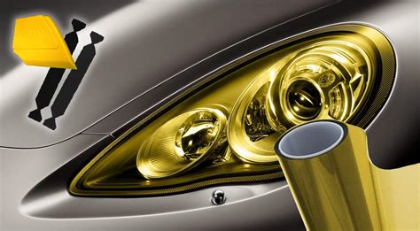 Vvivid Air Tint Golden Yellow Chameleon Headlight Taillight Vinyl Tint Wrap Roll 12