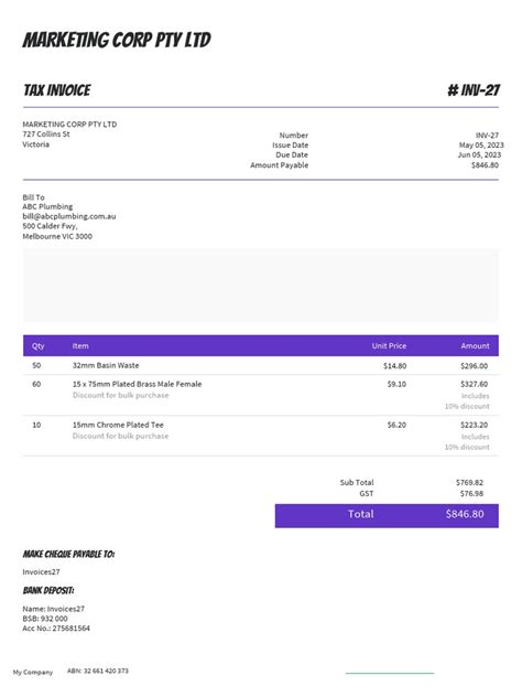 invoice inv